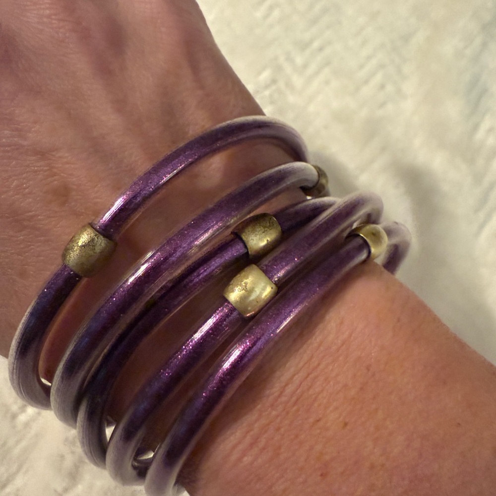 Purple and Gold Bangle Set